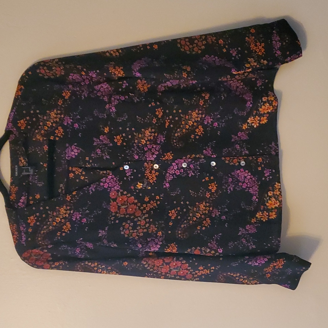 Button Down Printed Blouse
